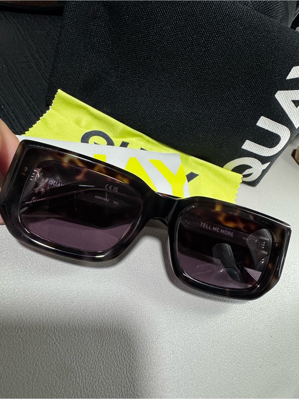 Quay Australia TELL ME MORE Tortoiseshell Sunglasses